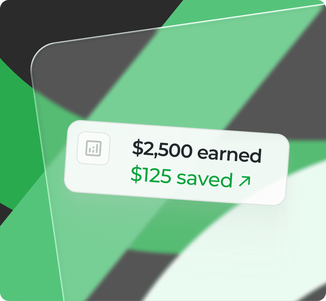 Earnings dashboard UI